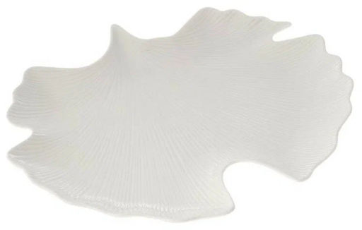 Блюдо-листок гинкго Мадагаскар, белое, 35 х 29 см - Easy life фото 5