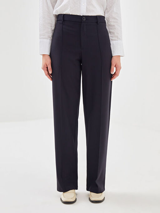 Dar Fit D?z Geni? Pa?a Kad?n Pantolon