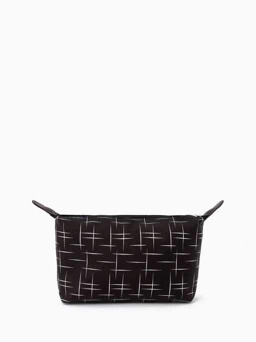 Цена за 2 шт. Косметичка простая на молнии, с принтом, чёрная