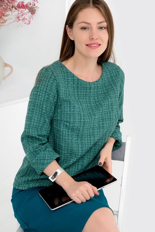 Жакет прямой зеленый - Odis фото 13