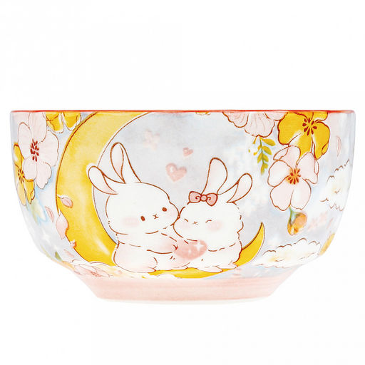 Зайки Пиала фарфоровая 550мл, д12,8х7,2см, с деколью, отводка (Китай) - Домашняя мода фото 2