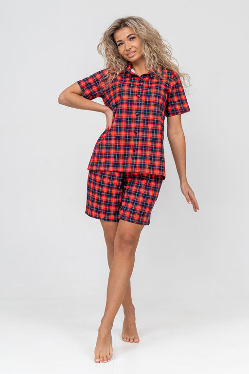 Костюм женский Натали из хлопка в клетку  фото 5