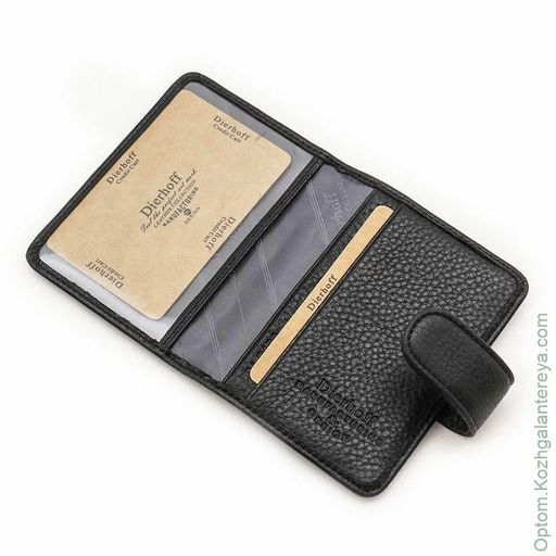 Мужская кожаная визитница Dierhoff Д 8129-010 - Sergio valentini фото 4