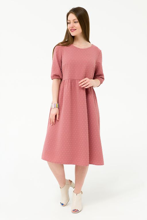 Платье со сборкой брусника - Odis фото 11