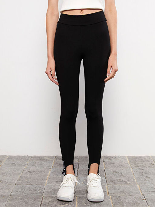 Kad?n Beli Lastikli D?z Tayt