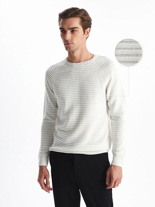 Bisiklet Yaka Uzun Kollu Erkek Triko Kazak - Waikiki фото 5