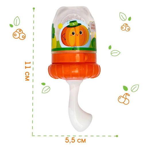 Ниблер для прикорма с силиконовой сеточкой «Весёлая тыква», р-р сеточки М