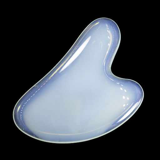 Скребок Гуаша Сердечко Лунный камень искуственно выращенный