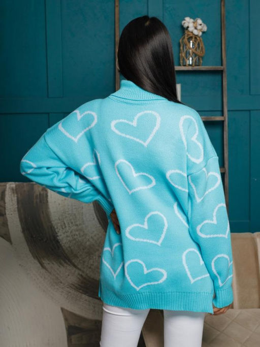 Водолазка удлиненная Сердца - Есения фото 3