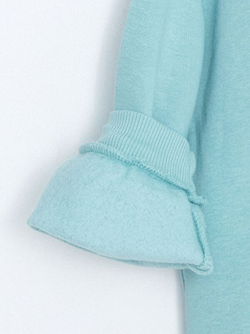 Bisiklet Yaka Kal?n K?z ?ocuk Sweatshirt