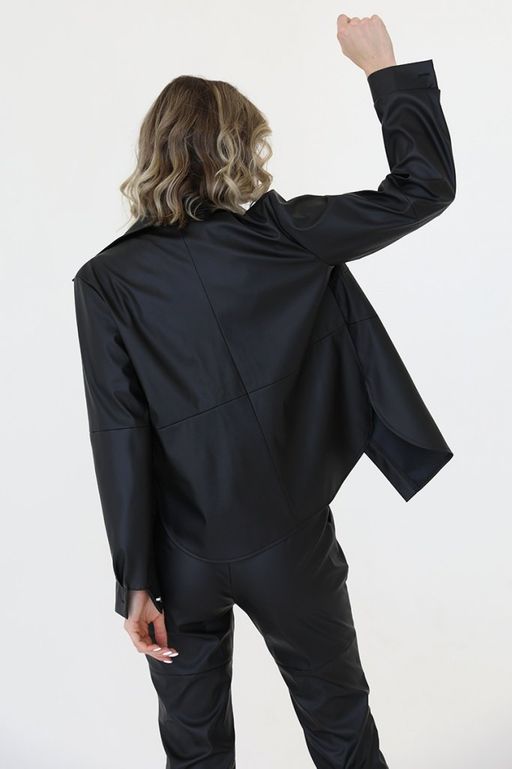 Рубашка из искусственной кожи - Looklikecat фото 5