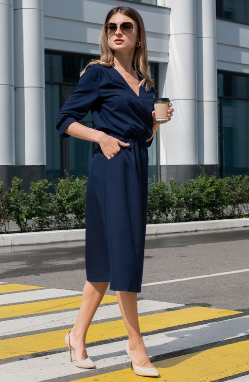 Элегантное платье темно-синий - Donna saggia фото 3