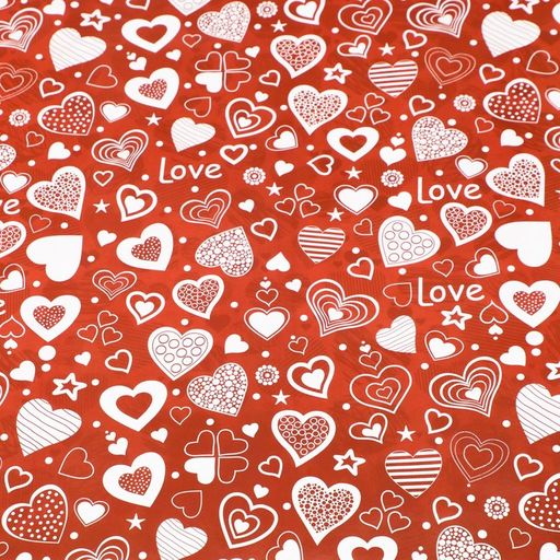 Цена за 10 шт. Бумага упаковочная глянцевая LOVE,двусторонняя, 70 х 100 см - UPAK LAND фото 4