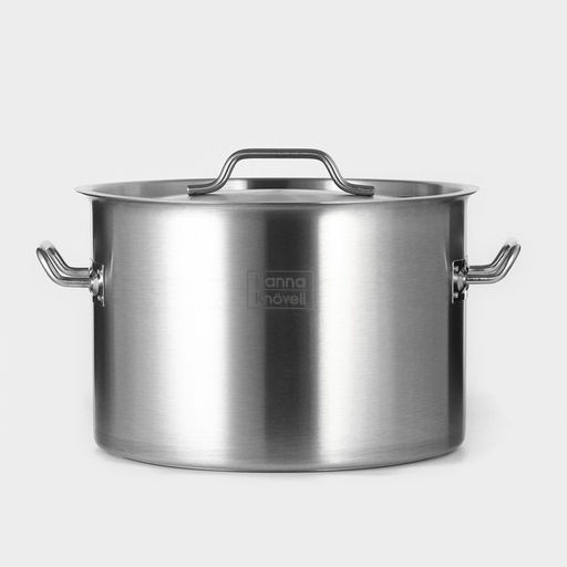 Кастрюля Hanna Knövell, 25 л, d=36 см, h=24 см, толщина стенки 0.8 мм, 201 сталь, с крышкой, индукция, дно ТРС, нержавеющая сталь