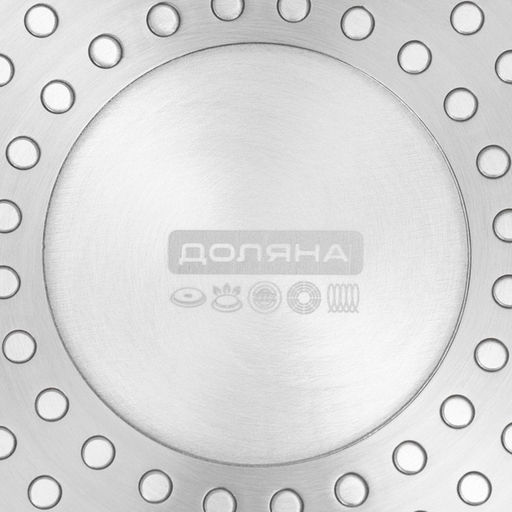 Сковорода Доляна «Первый дом», d=22 см, кованый алюминий, антипригарное покрытие, индукция, чёрная