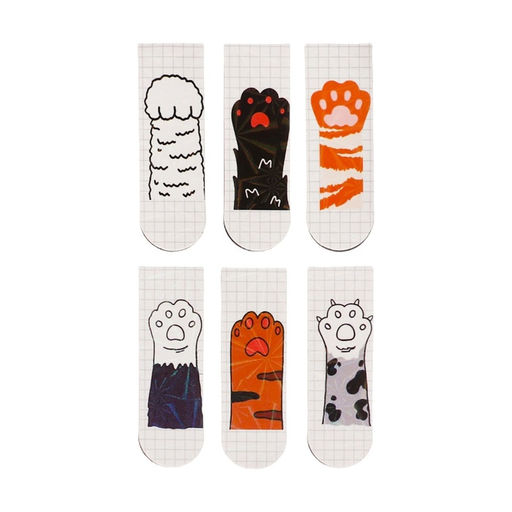 Набор закладок магнитных для книг 6 штук Лапки 60*19мм МИКС CALLIGRATA фото 12