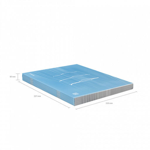 Цена за 3 шт. Тетрадь общая ученическая с пластиковой обложкой на скобе ErichKrause Mirage, синий, А4, 48 листов, клетка_MIX-PACK  фото 8