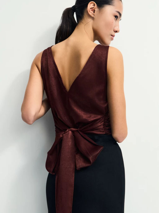 Блуза из вискозы с завязками / Zarina