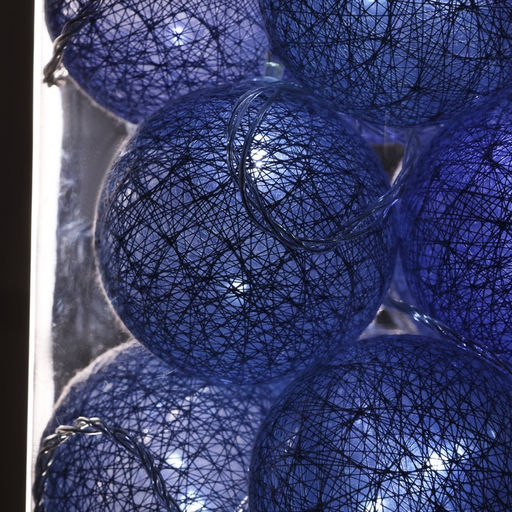 Гирлянда - нить, 5 м с насадками Клубки серые, IP20, прозрачная нить, 20 LED, свечение белое, 220 В - Luazon lighting фото 9
