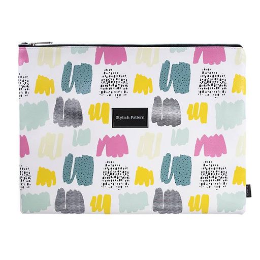 Папка 1 отделение А4 LOREX ABSTRACTION белая, молния сверху, искусственная кожа, для девоч...