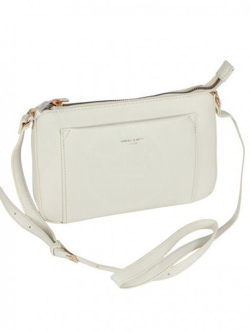 Сумка женская искусственная кожа DJ-СМ 7336-COCONUT CREAM, 1отд, плечевой ремень, кремовый SALE 263894 - Adelia фото 4