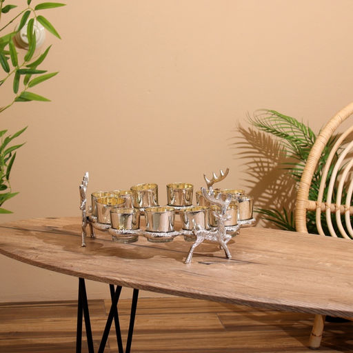 Подсвечник на 12 свечей «12 месяцев», 37×37×14 см, алюминий