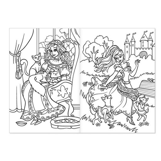Цена за 3 шт. Раскраска Волшебное королевство, 16 стр., формат А4