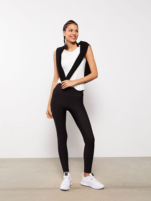 Kad?n Beli Lastikli D?z Spor Tayt - Waikiki фото 2