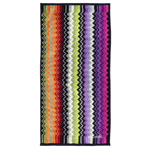 "Missoni-3012" Полотенце махровое 34х78см, плотность 375гр/м2, 100% хлопок, велюр, сиреневый, Bolangde (Китай)