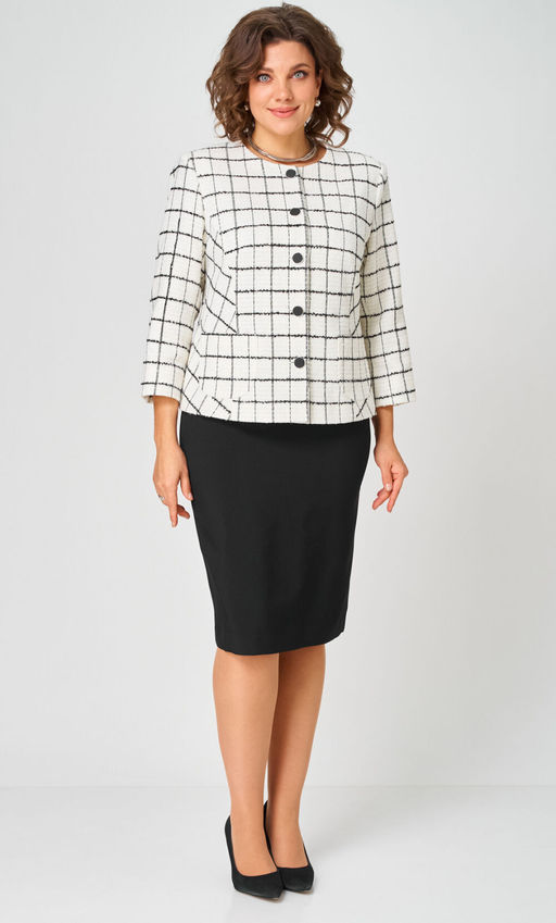 Костюм БелЭльСтиль 861/557 бело-черный