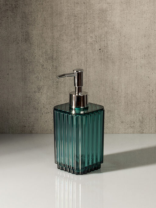 Диспенсер для жидкого мыла 380 мл зелёный акриловый пластик, полипропилен