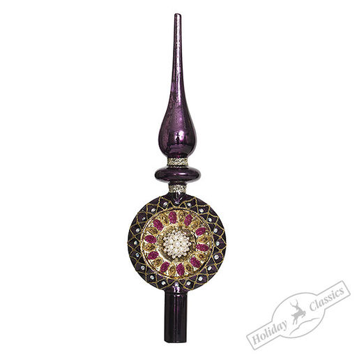 Верхушка "Lumiere" фиолетовая винтаж (стекло) 9х4х29 см
