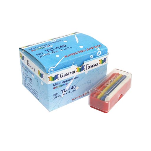 Gamma ТС-140 Мел портновский восковой 6 x 4 шт. ассорти