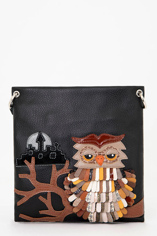 Сумка с аппликацией ДС-144-94 черный