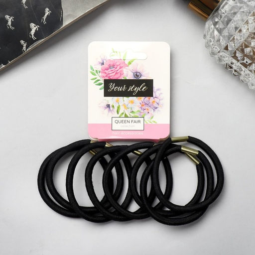 Цена за 3 шт. Резинки для волос «Классика», набор 12 шт., 4.5 см, чёрные