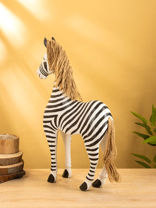 Сувенир «Зебра», 33×11×53 см, дерево, чёрно-белый