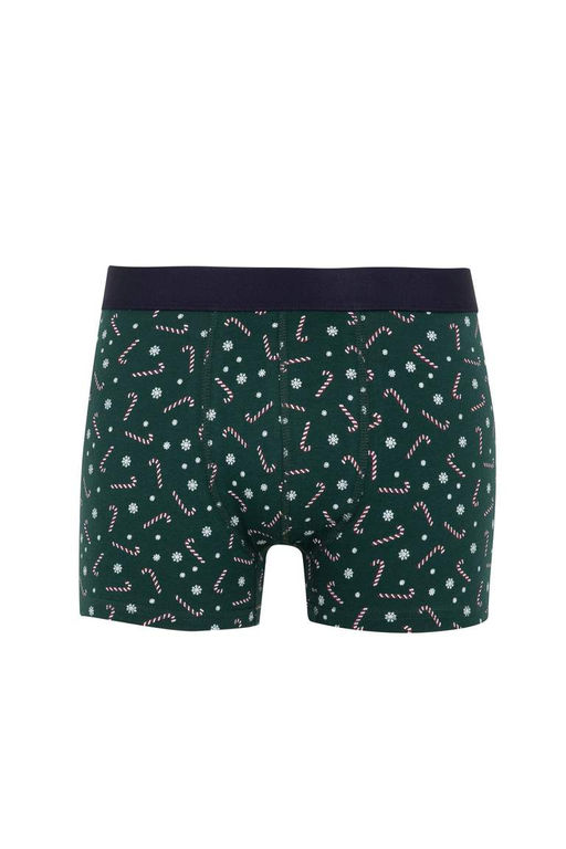 Новогодние боксеры-тройки стандартного кроя с тематикой Нового года - Defacto фото 8