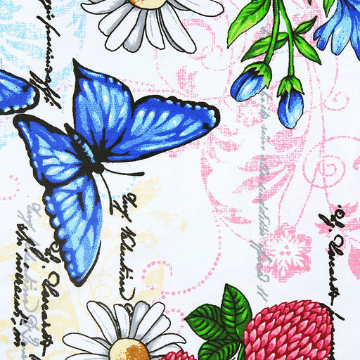 "Батерфляй" Скатерть-дорожка на стол набивная 50х148см, 234г/м2, хлопок 100%, "Домашняя мода" (Россия)