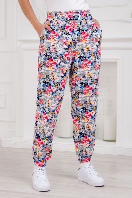 Брюки женские из футера Забава цветная палитра - Амадэль фото 5