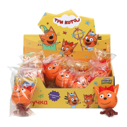 Супер Жим. Игрушка тянучка "Три Кота. Карамелька" нап.. мука, диспл., пошт. арт.TG-211019-1-CAT1-FD