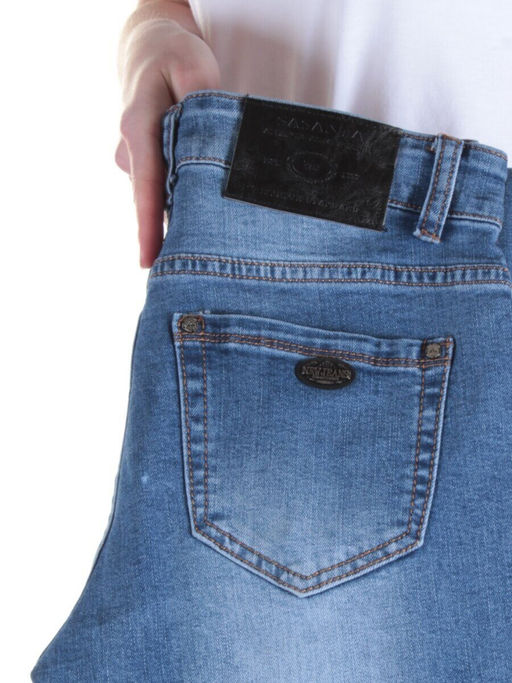 5561 BLUE Джинсы зауженные женские SASANTA - Фабричный китай фото 9