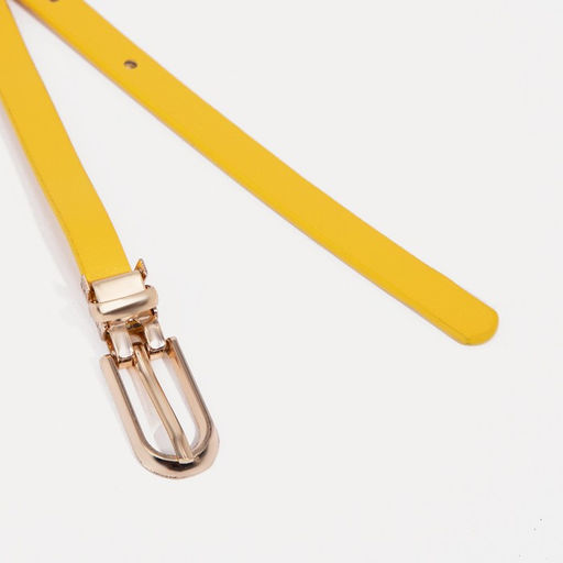 Ремень женский, ширина 1 см, пряжка металл, цвет жёлтый - Simaland фото 2