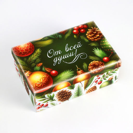 Набор подарочных новогодних коробок 10 в 1 Ёлочные игрушки, 32.5?20?12.5 - 12?7?4 см