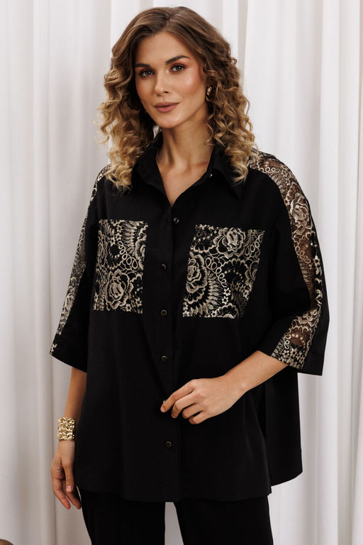 Блуза Gizart 15401 черный, золото