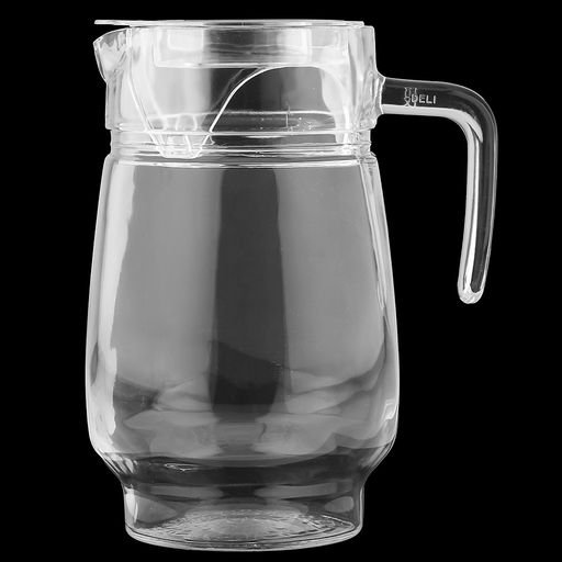 Кувшин стеклянный Фортуна 1,6л, д10,3см, h20,7см, основание д9,5см, прозрачная пластмассовая крышка, Дели Гласс (Deli Glass) (Китай) - Домашняя мода фото 2