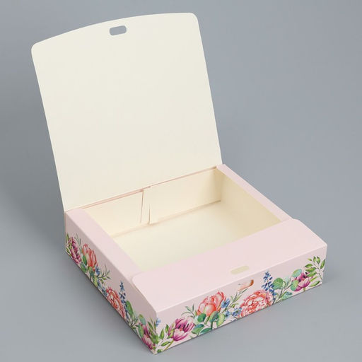 Цена за 2 шт. Коробка подарочная складная, упаковка, 8 марта, 20?18?5 см