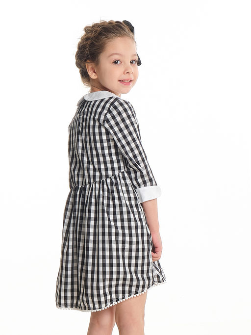 Платье для девочки в клетку UD 2676 синий - Mini maxi фото 5