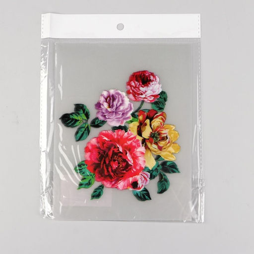 Цена за 5 шт. Термонаклейка Цветы, 17?16 см