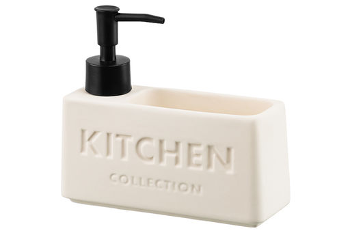 Диспенсер для моющего средства 420 мл, 16.5*5,5*14.5 см, "KITCHEN", бежевый