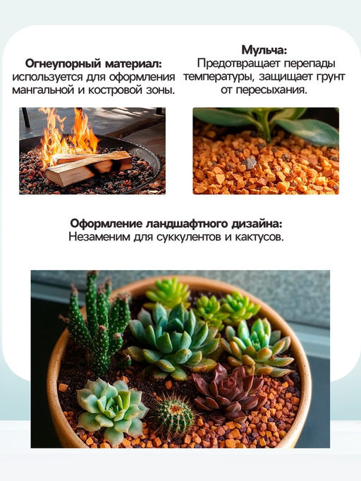 Крошка шамотного кирпича «Рецепты дедушки Никиты», фр 2-5, 5 кг